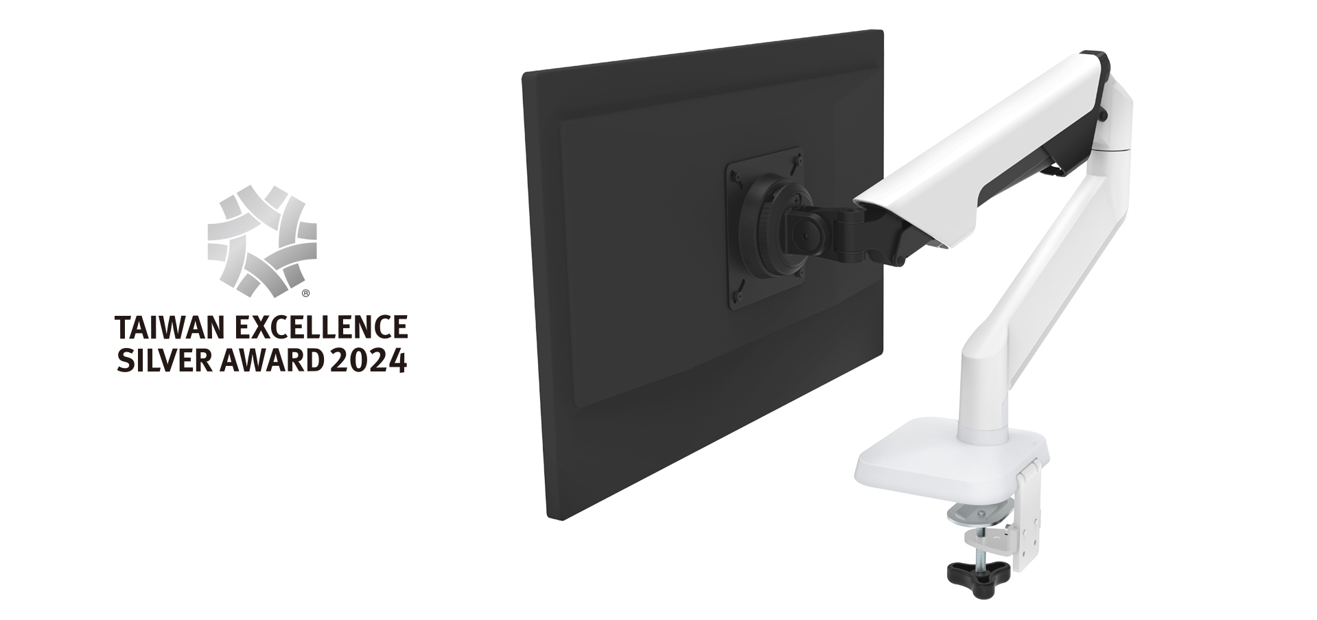Modernsolid Ares RGB Monitor Arm Wins 2024 Taiwan Excellence Silver Award
